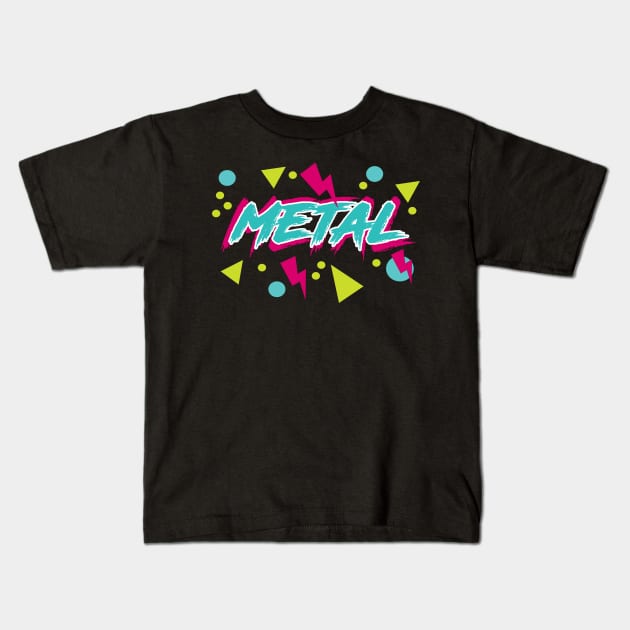 80s Ironic Hipster Metal Kids T-Shirt by isstgeschichte